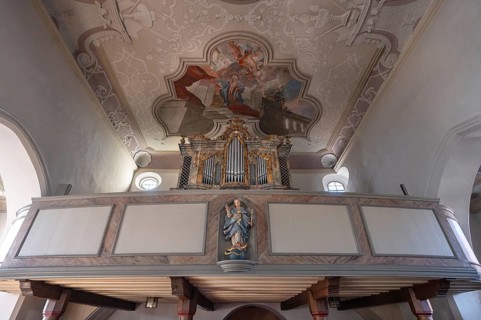 Organ loft of the Mariae Heimsuchung 15th century, baroqueised in the 18th century, Bühl, Middle