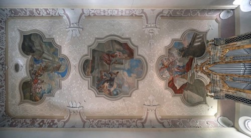 Ceiling painting in the parish church Mariae Heimsuchung 15th century, baroqueised in the 18th