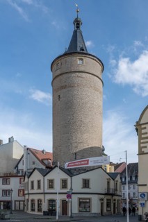 Falterturm, late medieval tower of the town fortification, around 1480, Falterstrasse, Kitzingen,