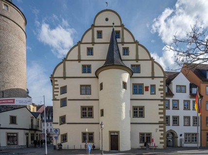 Old town hall built from 1561 to 1563 in Renaissance style, Falterstrasse, Kitzingen, Lower