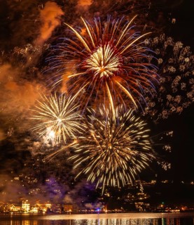 Fireworks, lake, lake festival, Zell am See, Pinzgau