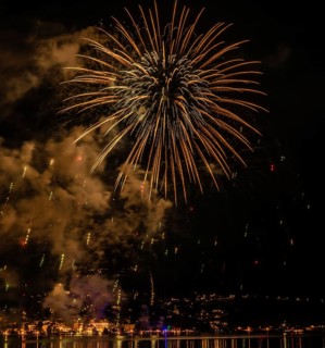 Fireworks, lake, lake festival, Zell am See, Pinzgau