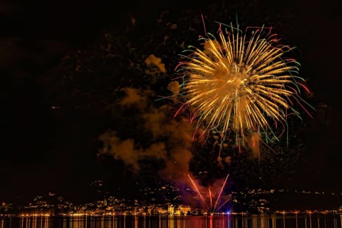 Fireworks, lake, lake festival, Zell am See, Pinzgau