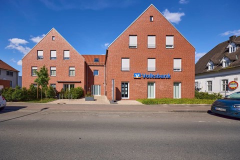 Branch of Volksbank Nottuln eG in the Appelhülsen district, Nottuln, Münsterland, Coesfeld