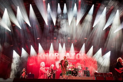 Stumpen (Gero Ivers), singer of the Berlin band Knorkator, at the Wacken Open Air in Wacken. The