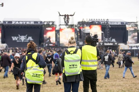 Camera team at the Wacken Open Air in Wacken. The traditional metal festival takes place from 31