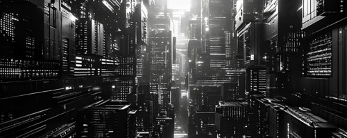 Cyber technology mosaic wallpaper illustration in digital art, AI generated