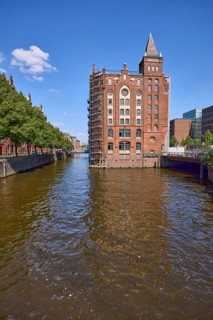 Holländischbrookfleet nit Speicherhaus, Speicherstadt, Free and Hanseatic City of Hamburg,