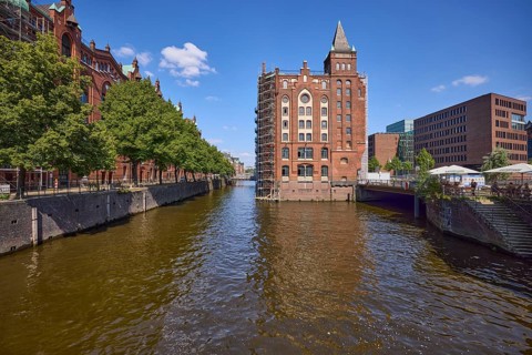 Holländischbrookfleet nit Speicherhaus, Speicherstadt, Free and Hanseatic City of Hamburg,