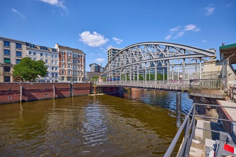 Kornhausbrücke over the Zollkanal, Speicherstadt, Free and Hanseatic City of Hamburg, Hanseatic