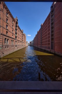Brooksfleet with historic brick warehouses and the Conti multi-storey car park, Speicherstadt, Free
