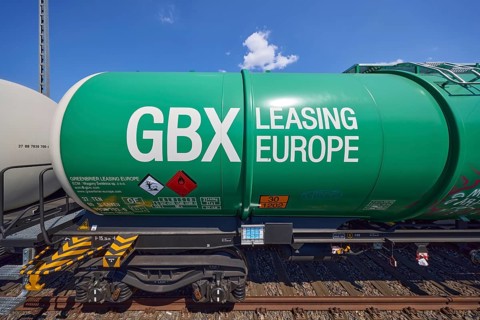 Tank wagon from GBX Greenbrier Leasing Europe in the port of Hamburg, Free and Hanseatic City of