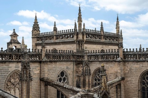 View from the Giralda, Seville Cathedral, Catedral de Santa Maria de la Sede, Seville, Andalusia,