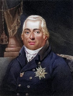 Louis XVIII (Stanislaw Xavier 1755-1824), younger brother of Louis XVI, proclaimed himself King of