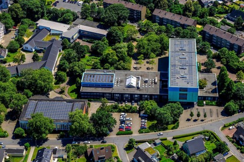 Willy-Brandt-Realschule am Ernst-Reuter-Platz in Herten, Ruhr area, North Rhine-Westphalia,