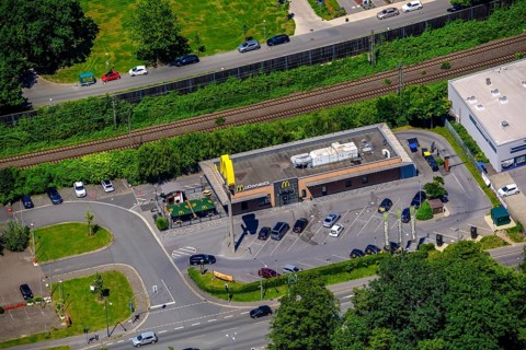 MC Donalds branch in Herten on Resser Strasse. Ruhr area, North Rhine-Westphalia