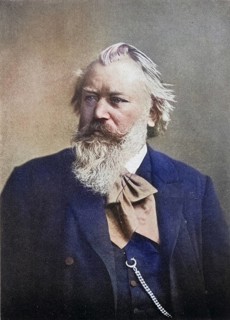 Johannes Brahms (1833-1897), German composer. After a photograph. Halftone, Historic, digitally
