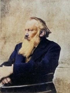 Johannes Brahms (1833-1897), German composer. Signed photograph, taken in Vienna on 6 October 1895,