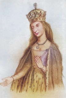 Catherine of Valois, 1401 to 1437, Queen of England through her marriage to King Henry V. From the