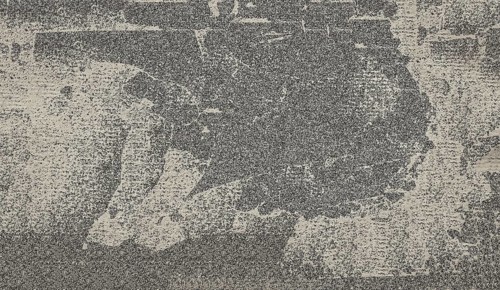 Abstract black and white image filled with grainy texture and noise