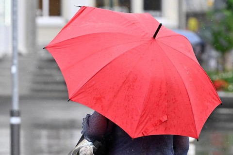 Woman with umbrella