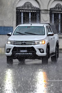 Car in the rain