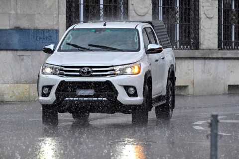 Car in the rain