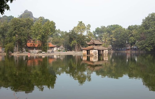 Buddhist Thay Temple or Chua Thay or Master Temple at Panorama Lake, Sai Son Village, Hanoi