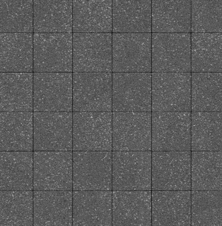 A grid of textured gray concrete tiles forming a rough, patterned surface