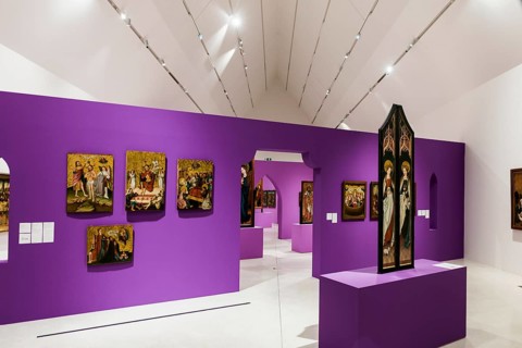 Interior view, Museum Unterlinden, Musée Unterlinden, Colmar, Alsace, France, Europe