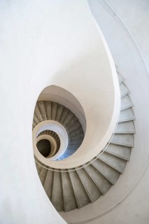 Spiral staircase, Unterlinden Museum, Musée Unterlinden, new building by architects Herzog and de