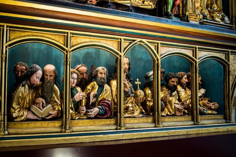 Isenheim Altarpiece, by Matthias Grünewald, Museum Unterlinden, Musée Unterlinden, Colmar, Alsace,