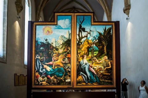 Isenheim Altarpiece, by Matthias Grünewald, Museum Unterlinden, Musée Unterlinden, Colmar, Alsace,