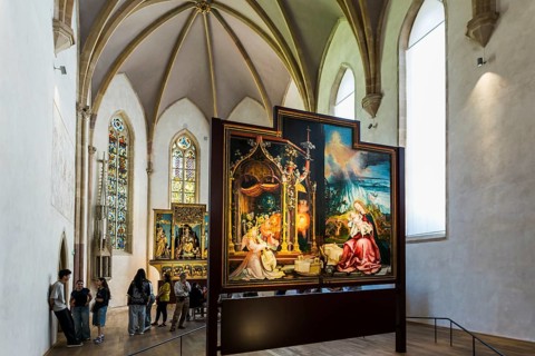 Isenheim Altarpiece, by Matthias Grünewald, Museum Unterlinden, Musée Unterlinden, Colmar, Alsace,