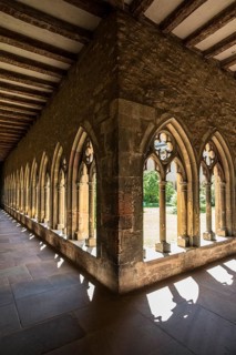 Cloister, Unterlinden Museum, Musée Unterlinden, Colmar, Alsace, France, Europe