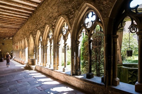 Cloister, Unterlinden Museum, Musée Unterlinden, Colmar, Alsace, France, Europe