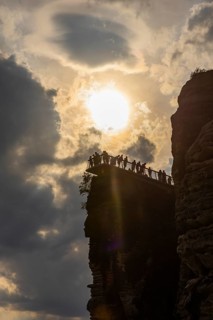 The Bastei is a rock formation with a viewing platform in Saxon Switzerland on the right bank of