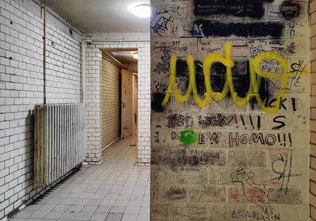 Public men's toilet at the town hall, interior view, Bochum, Ruhr area, North Rhine-Westphalia,