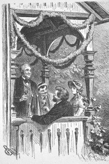 Bavarian State Exhibition in Nuremberg 1896, the veranda of the Pfälzer wine tavern, Germany,