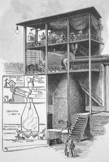 The waste melting furnace in Berlin, opened on 8 March 1899, the dust-free waste fed into the