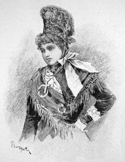Girl from Gressoney-La-Trinite, Italian municipality in the Aosta Valley, in bridal jewellery,