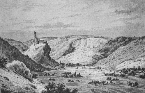 Ruin, Kipfenberg Castle in Altmühltal, Upper Bavaria, Germany, Historical, digitally restored