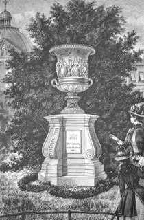 The imperial vase commemorating 22 March 1887 on the Opera Square in Berlin, Germany, Historical,