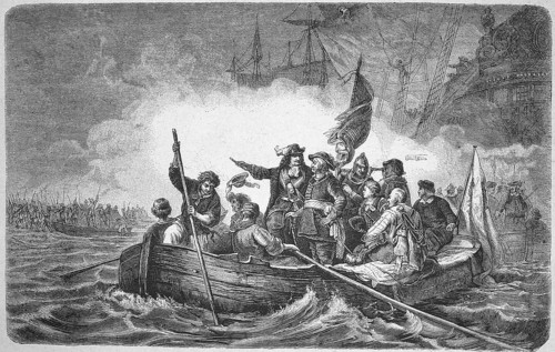 The landing of the great Elector Friedrich Wilhelm (born 16 February 1620. died 9 May 1688) of the