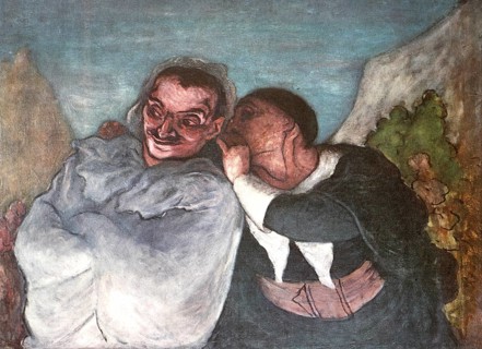 Painting by Honoré Daumier (born 26 February 1808 in Marseille. died 10 February 1879 in