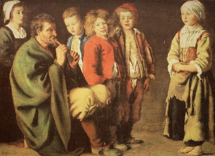 Painting by Antoine Le Nain (born around 1588 in Laon. died 25 May 1648 in Paris), French painter,