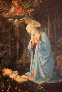 Painting by Filippo Tommaso Lippi (also Fra Lippo Lippi, born around 1406 in Florence. died  around