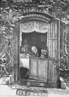 Klaus Groth in his study, Klaus Groth, Claus Johannes Groth (born 24 April 1819, 1 June 1899 in