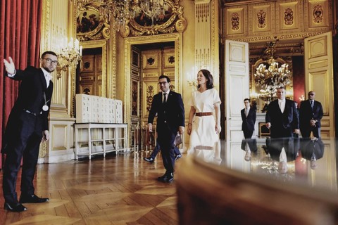 (R-L) Annalena Bärbock (Alliance 90/The Greens), Federal Foreign Minister, and Stephane Sejourne,