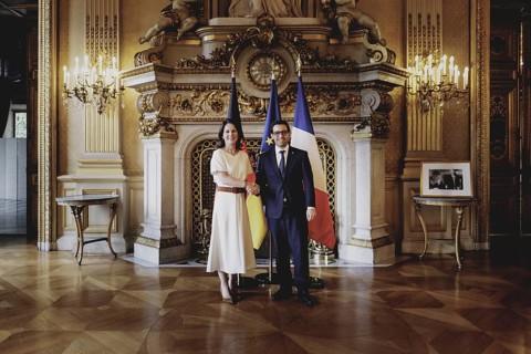 (L-R) Annalena Bärbock (Alliance 90/The Greens), Federal Foreign Minister, and Stephane Sejourne,